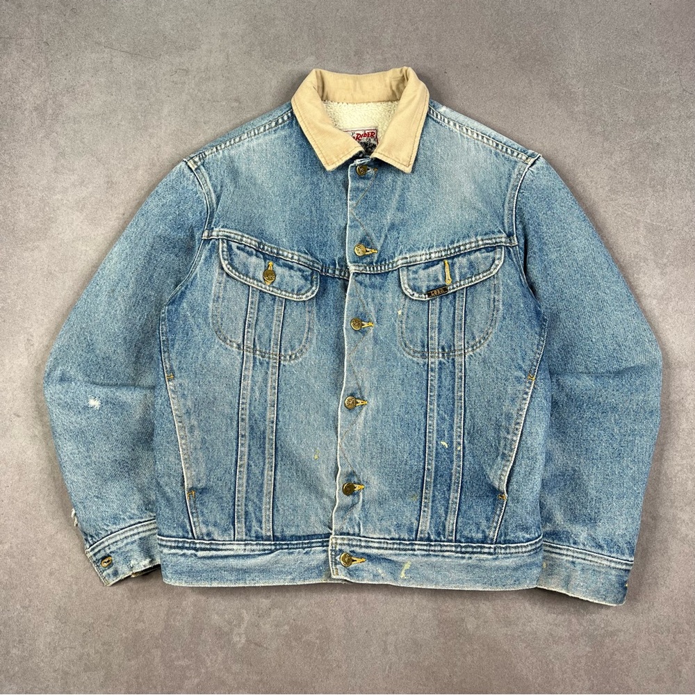 Lee Blue Denim Jacket with Tan Collar